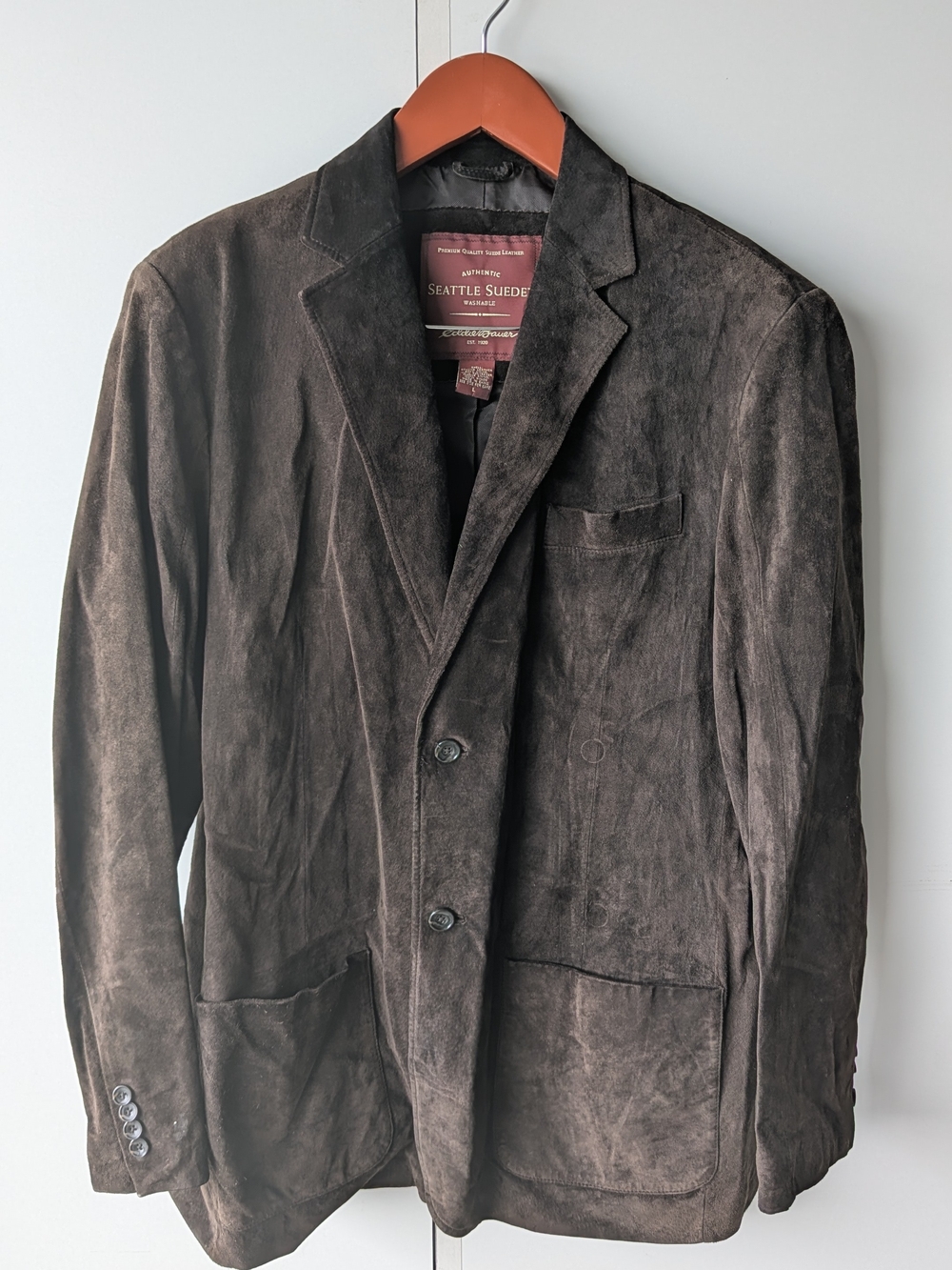Eddie Bauer Dark Brown Suede Sport Coat